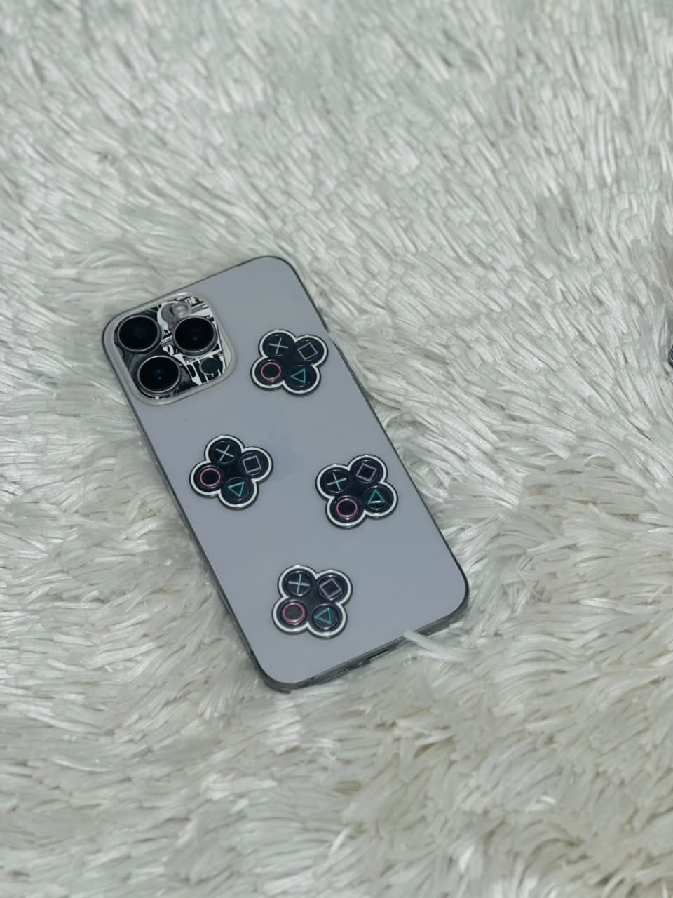 Game controller buttons metal charm stickers