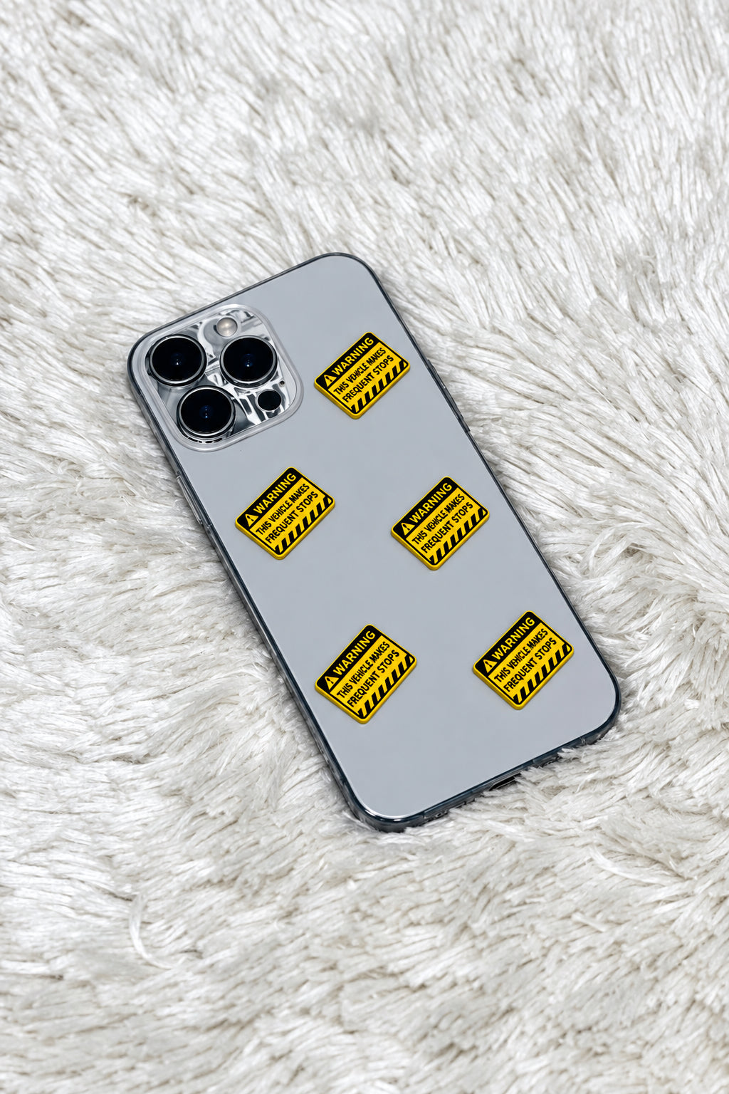 Warning Private Property yellow caution sign metal charm stickers