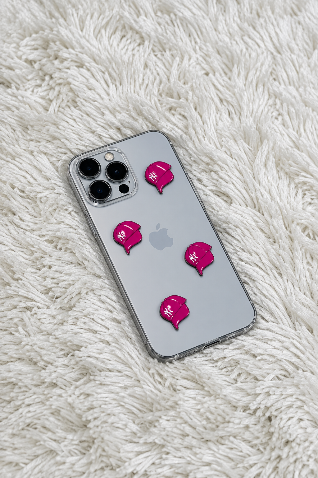 PINK CAP METAL CHARM STICKER