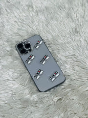Made in UAE flag metal charm stickers in black and white