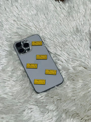 Limited Edition yellow and black metal charm stickers