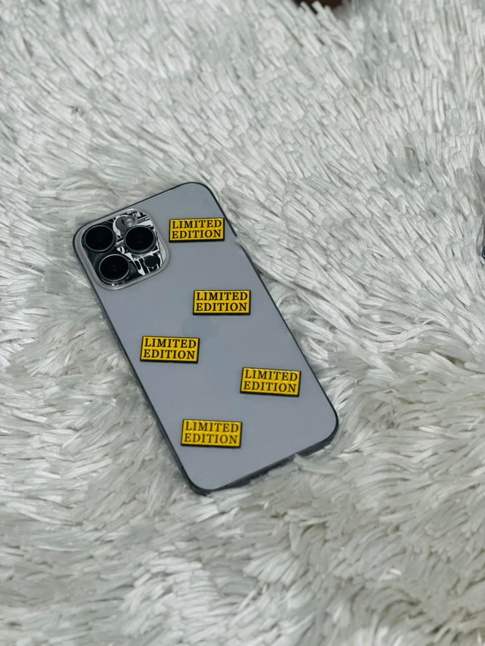 Limited Edition yellow and black metal charm stickers